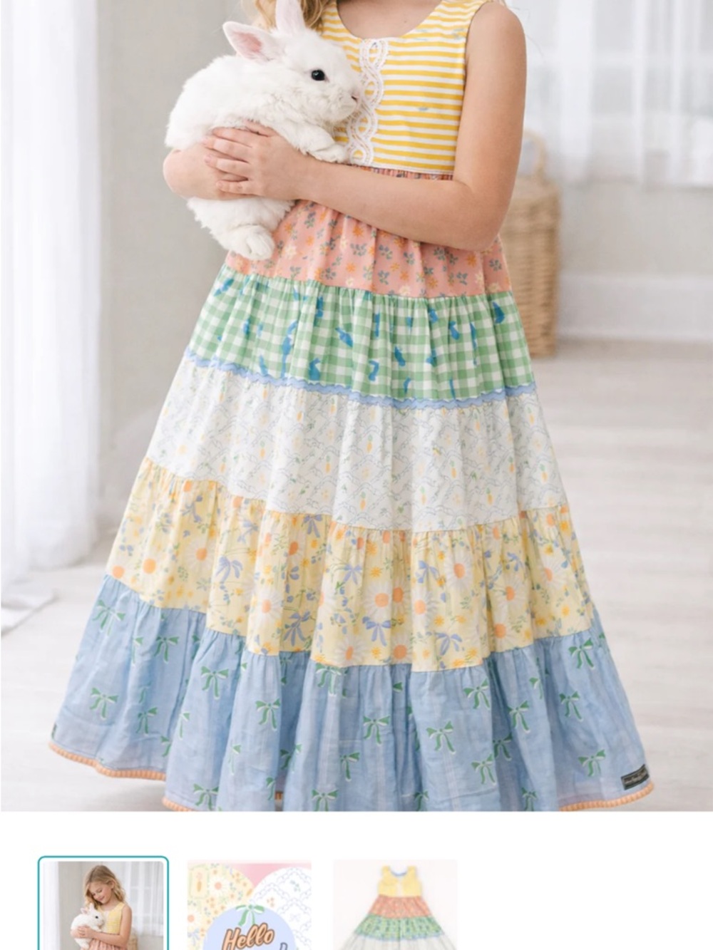 Matilda Jane Pastel Tiered Maxi Skirt - Yellow, Blue, Green, Pink, Cream